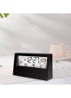 G-21585B Transparent Digital Alarm Clock tempurature calender Silent Smart Weather Electronic Desktop Clock Black